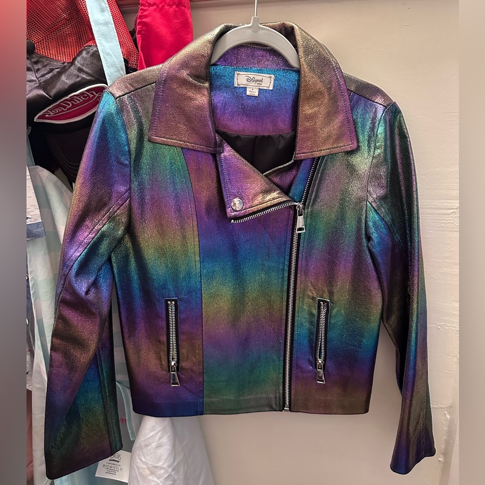 Kids iridescent moto jacket
